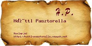 Hüttl Pasztorella névjegykártya